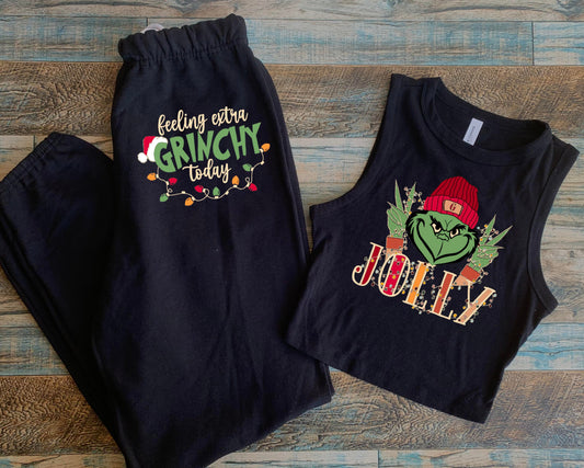 Jolly Christmas Crop and sweatpants